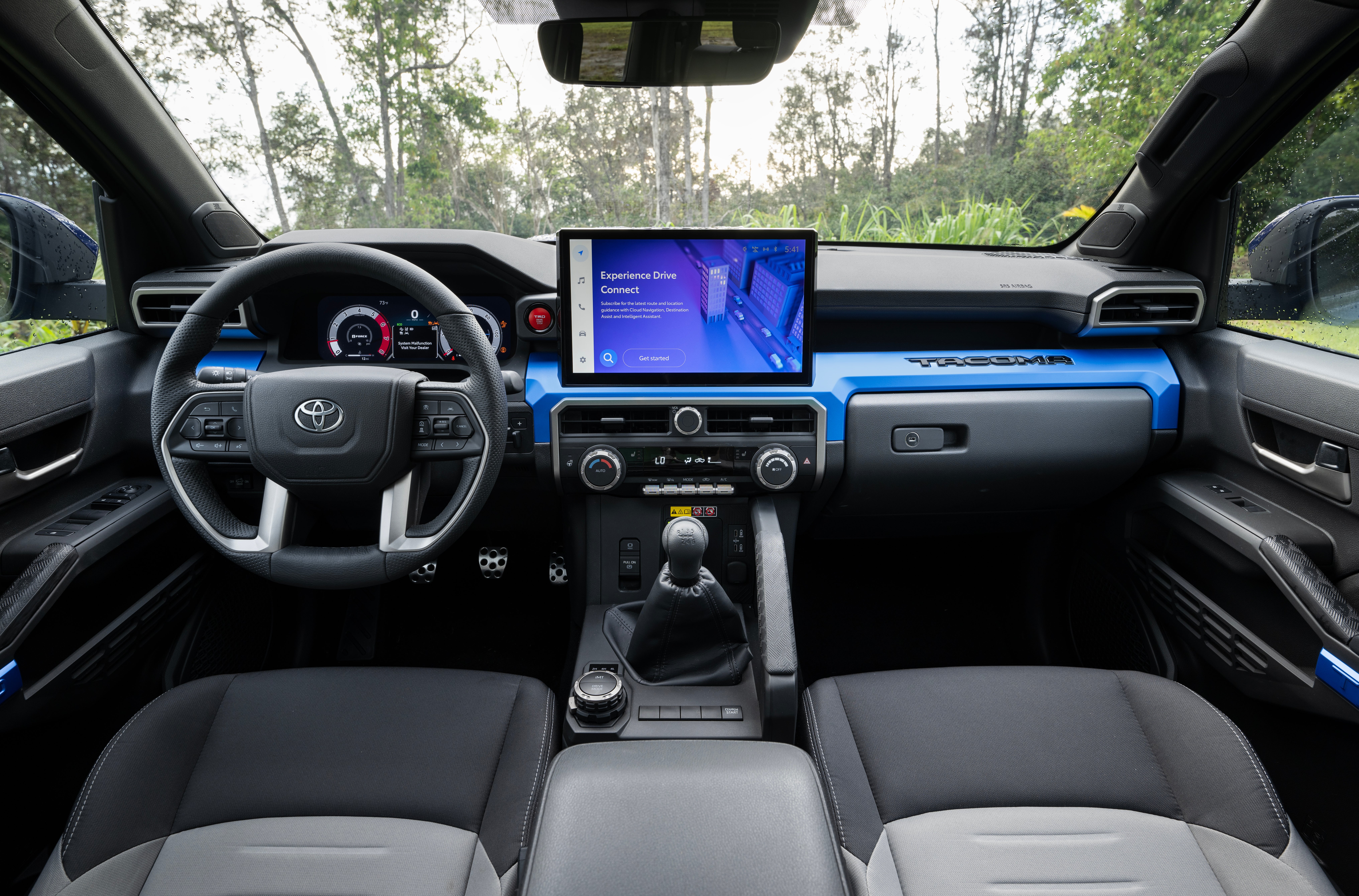 Interior and manual transmission Toyota Tacoma 2024